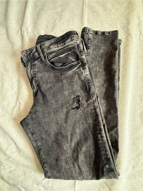 Aeropostale Men's Distressed Black Skinny Jeans